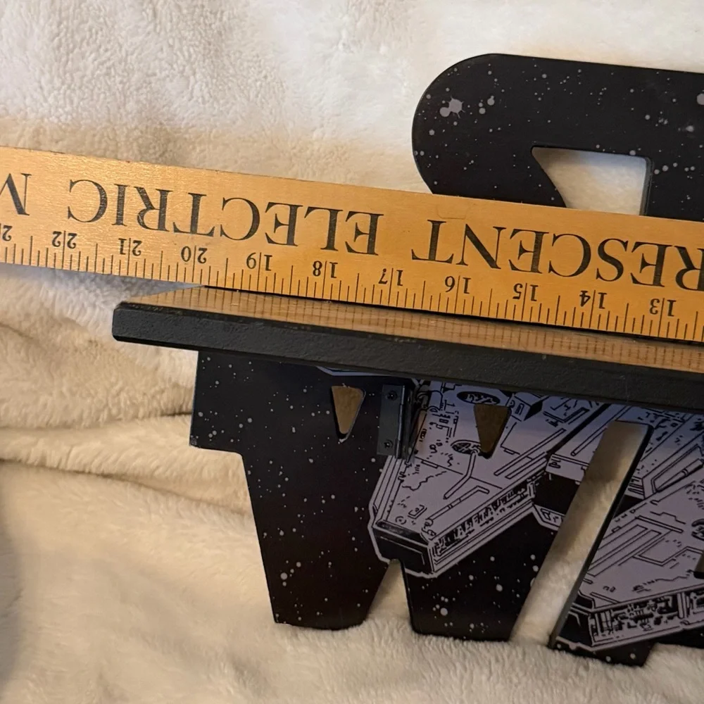 Open Road Brands Black and Gray Spacecraft Wall Shelves